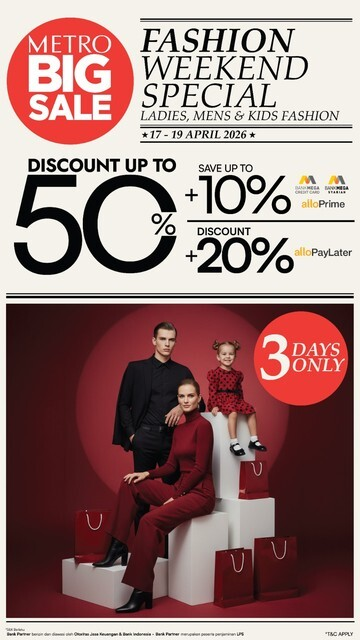Metro Big Sale: Diskon Setengah Harga + Cashback 5%! Siap-siap Borong Fashion Impian!